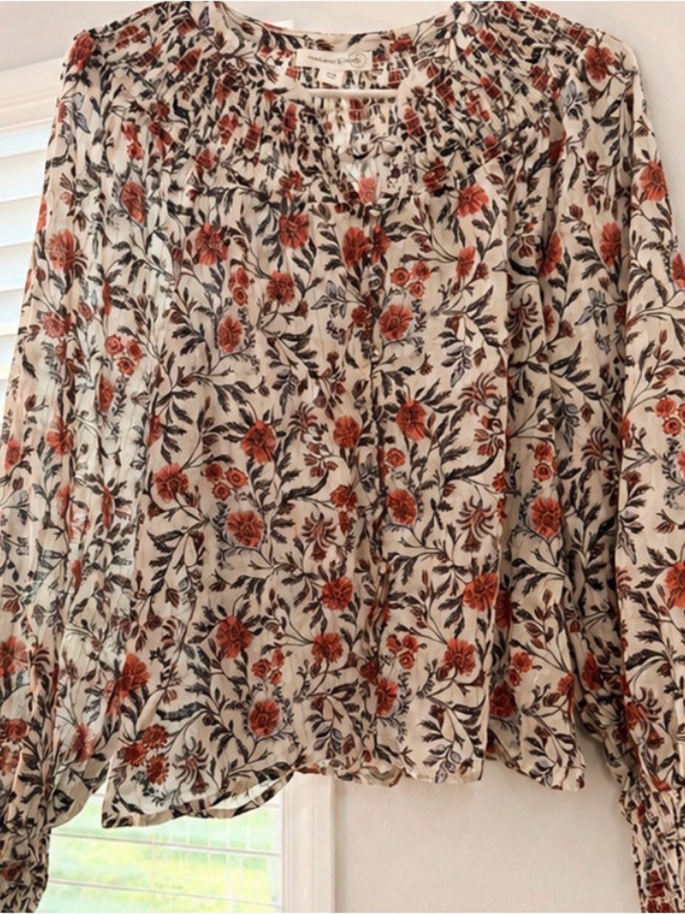 Floral Long-Sleeved Blouse